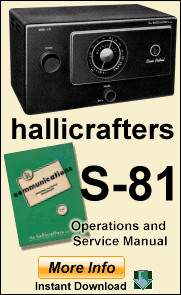 Hallicrafters S-81 Owners Manual and Schematic