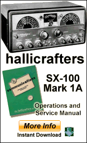 Hallicrafters SX-100 Mark 1A Owners Manual and Schematic