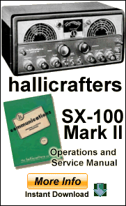 Hallicrafters SX-100 Mark 2 Owners Manual and Schematic