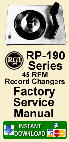 RCA RP-190 Service Manual Instant Download