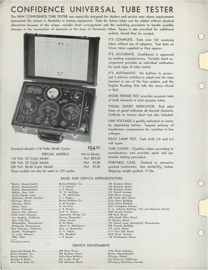 Apparatus Design Company Catalog Page 2