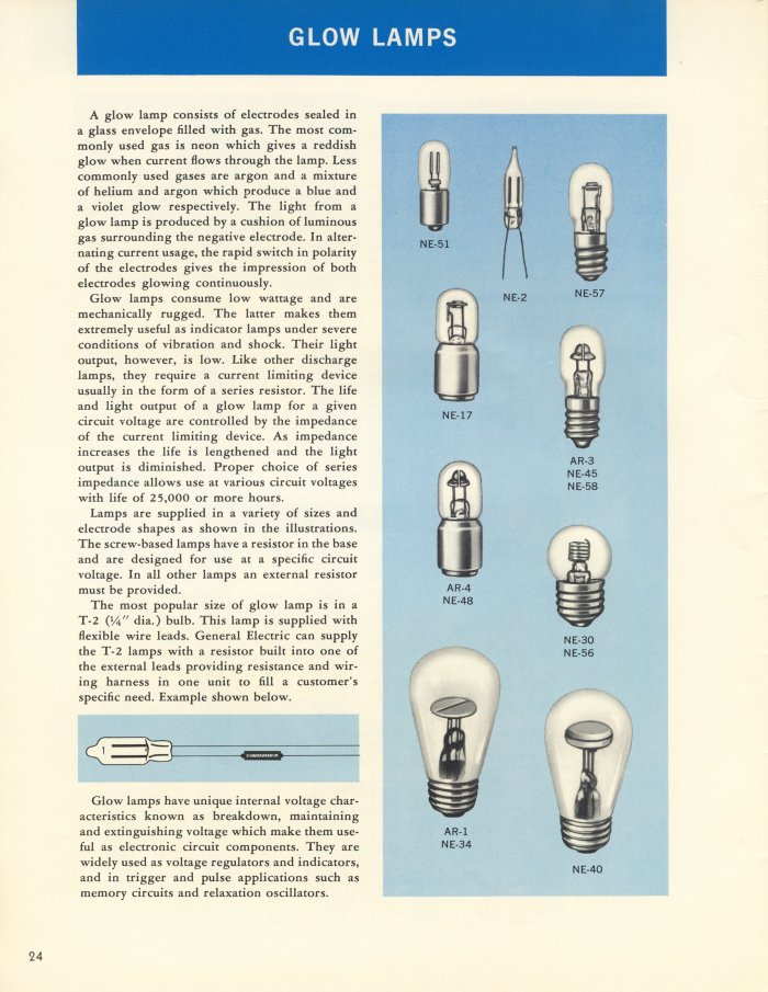 GE Miniature Lamps Catalog Page 24