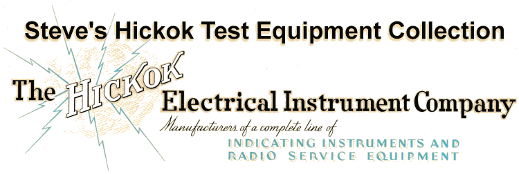 Steve's Hickok Test Equipment Collection