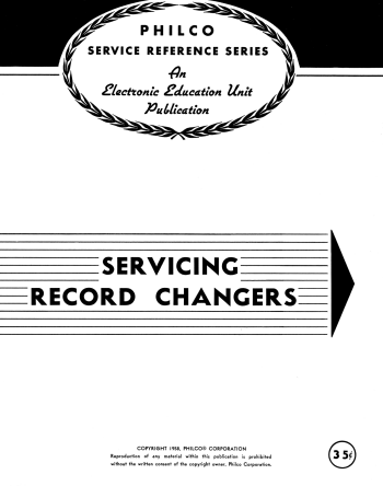Philco - Servicing Record Changers