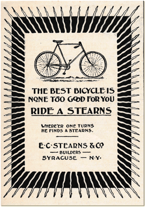 E. C. Stearns 1895 Bicycle Ad