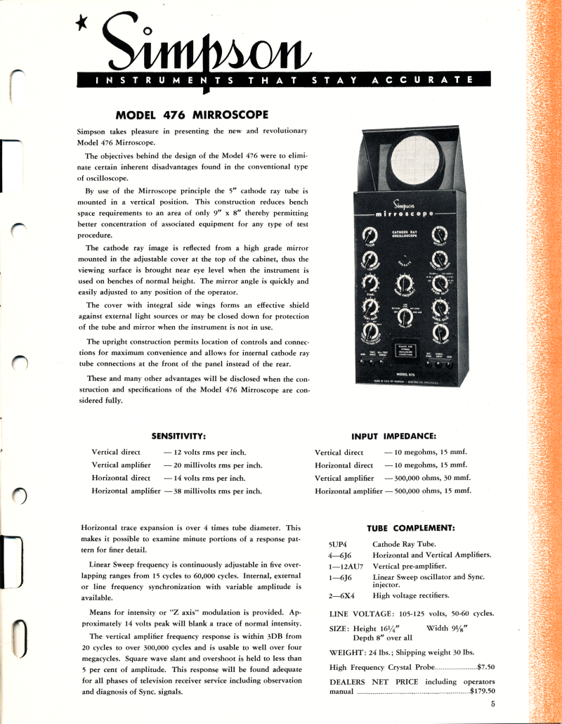 1951 Simpson Test Equipment Catalog - Page 5