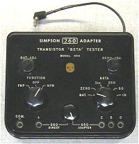 Simpson 650 Transistor Tester