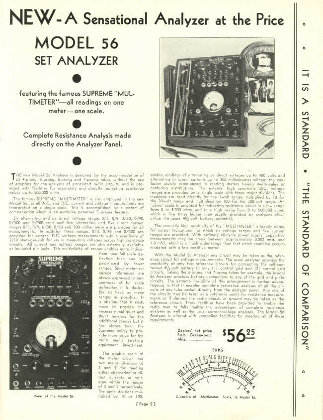 Model 56 Set Analyzer