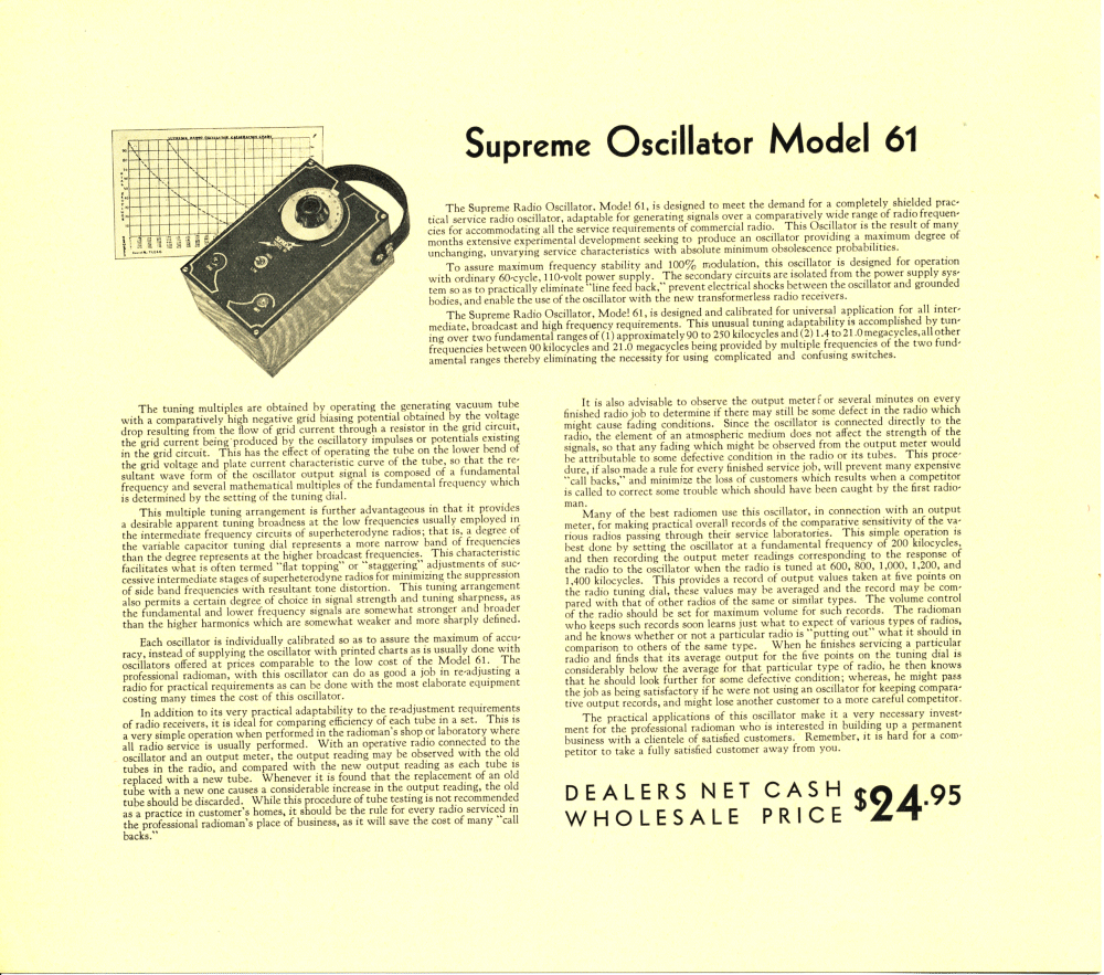 Supreme Oscillator Model 61