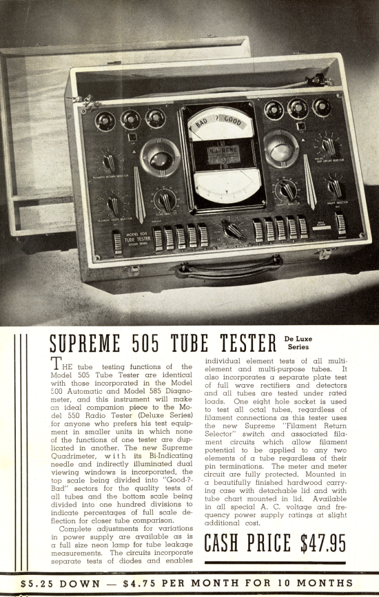 505 Tube Tester