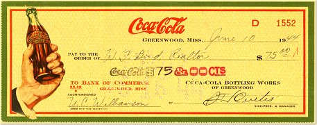 Greenwood Coca-Cola Check